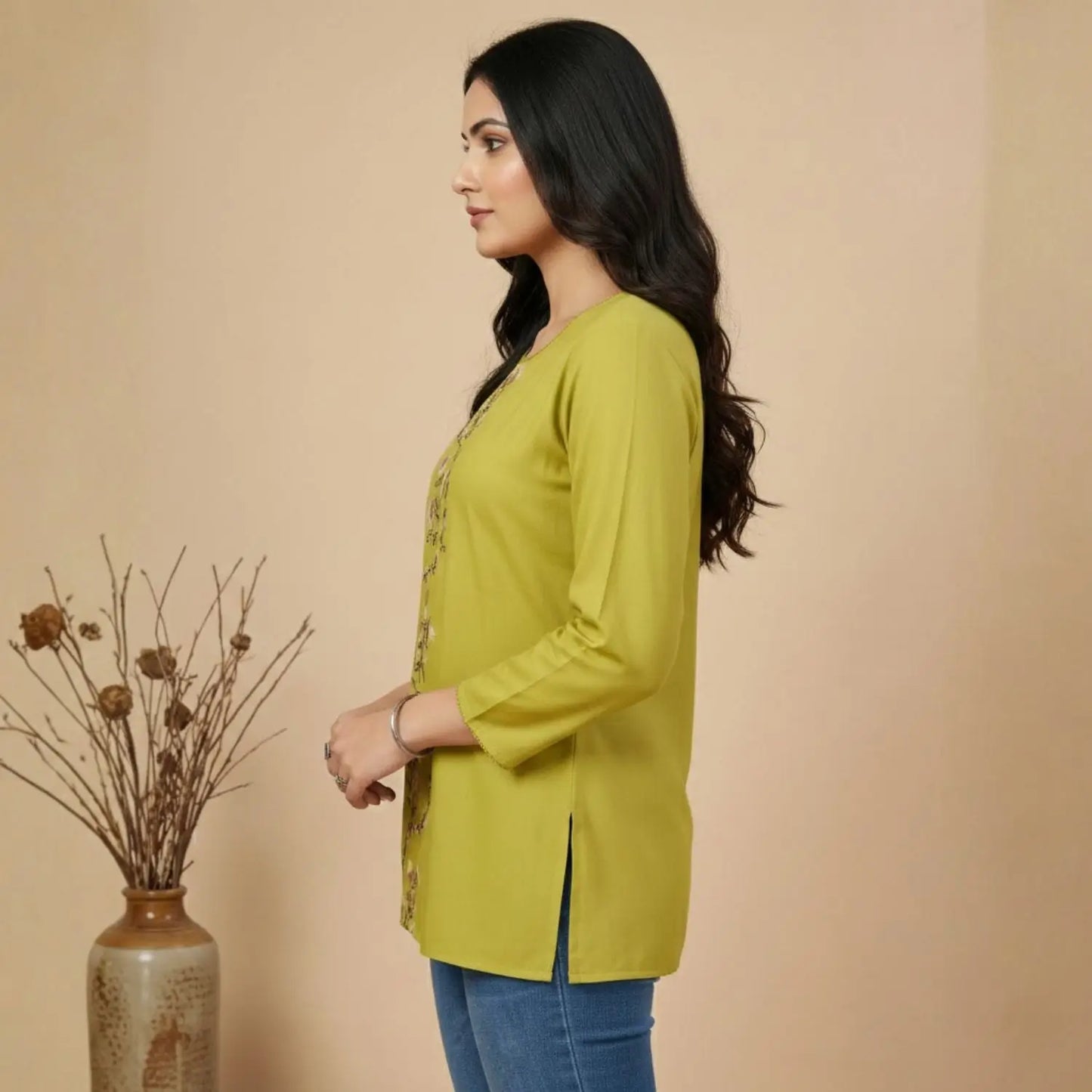 Women wearing Bluauraa Tunic/Kurti/Tops