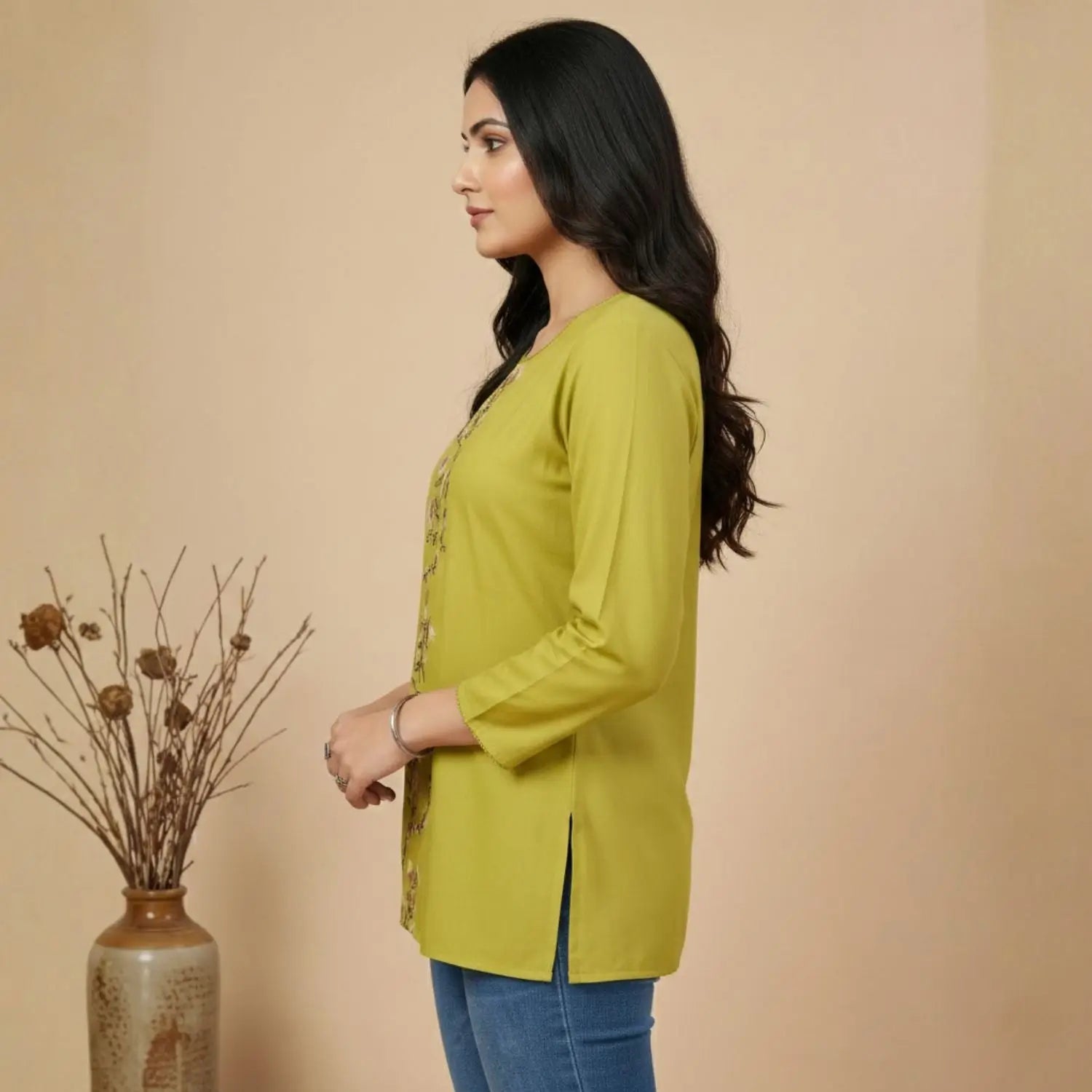 Women wearing Bluauraa Tunic/Kurti/Tops