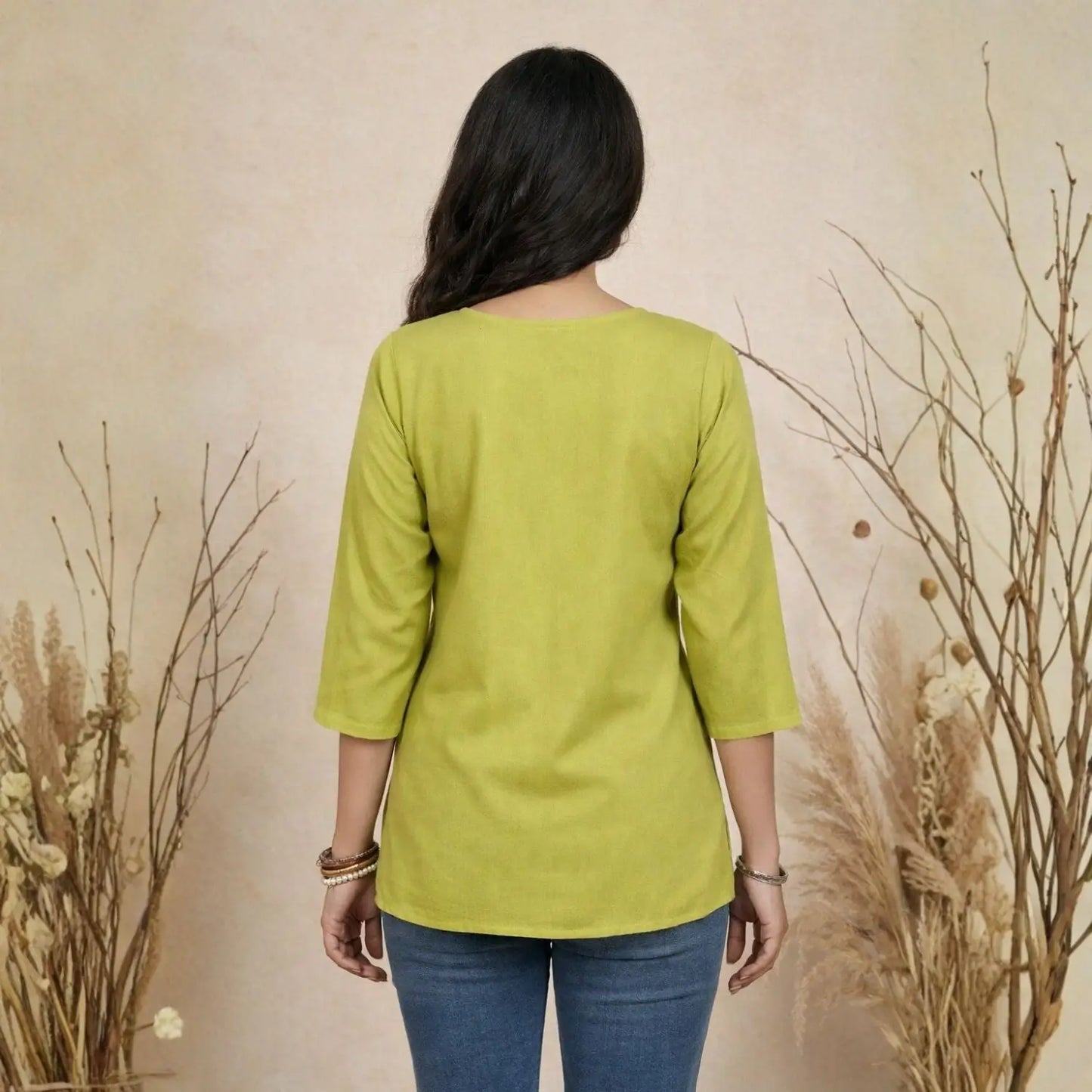 Women wearing Bluauraa Tunic/Kurti/Tops