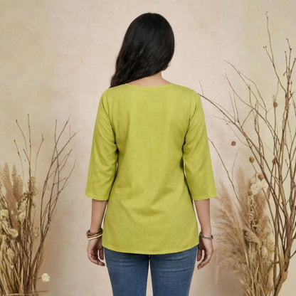 Women wearing Bluauraa Tunic/Kurti/Tops