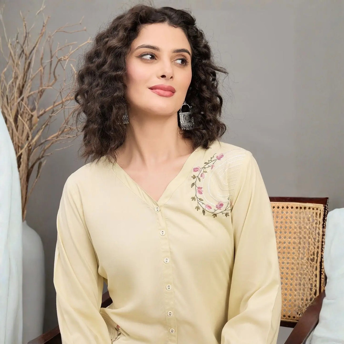 Women wearing Bluauraa Tunic/Kurti/Tops