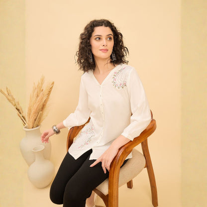 Women wearing Bluauraa Tunic/Kurti/Tops