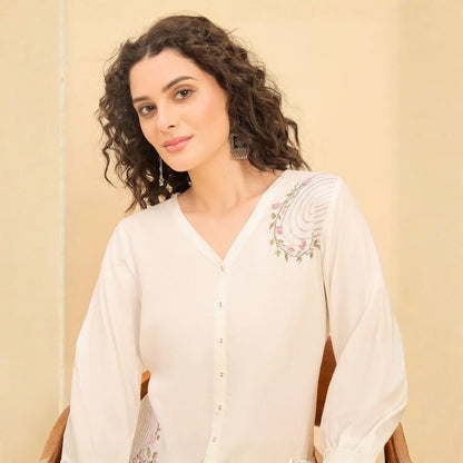 Women wearing Bluauraa Tunic/Kurti/Tops