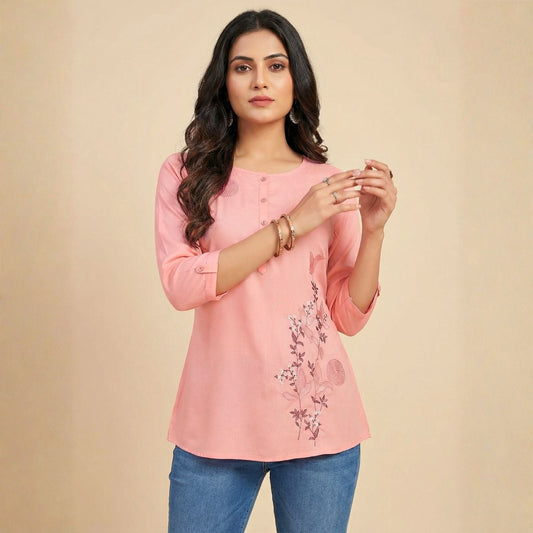 Women wearing Bluauraa Tunic/Kurti/Tops