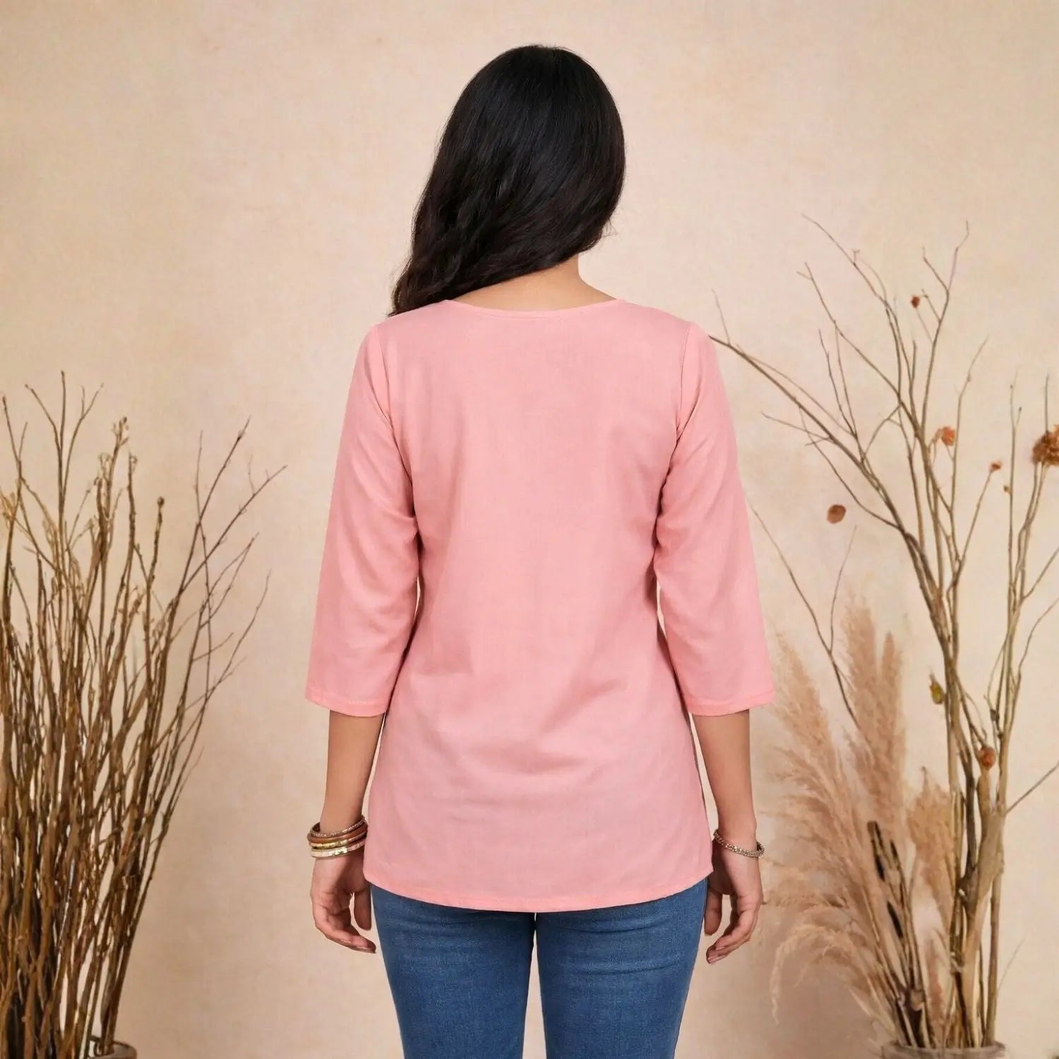 Women wearing Bluauraa Tunic/Kurti/Tops