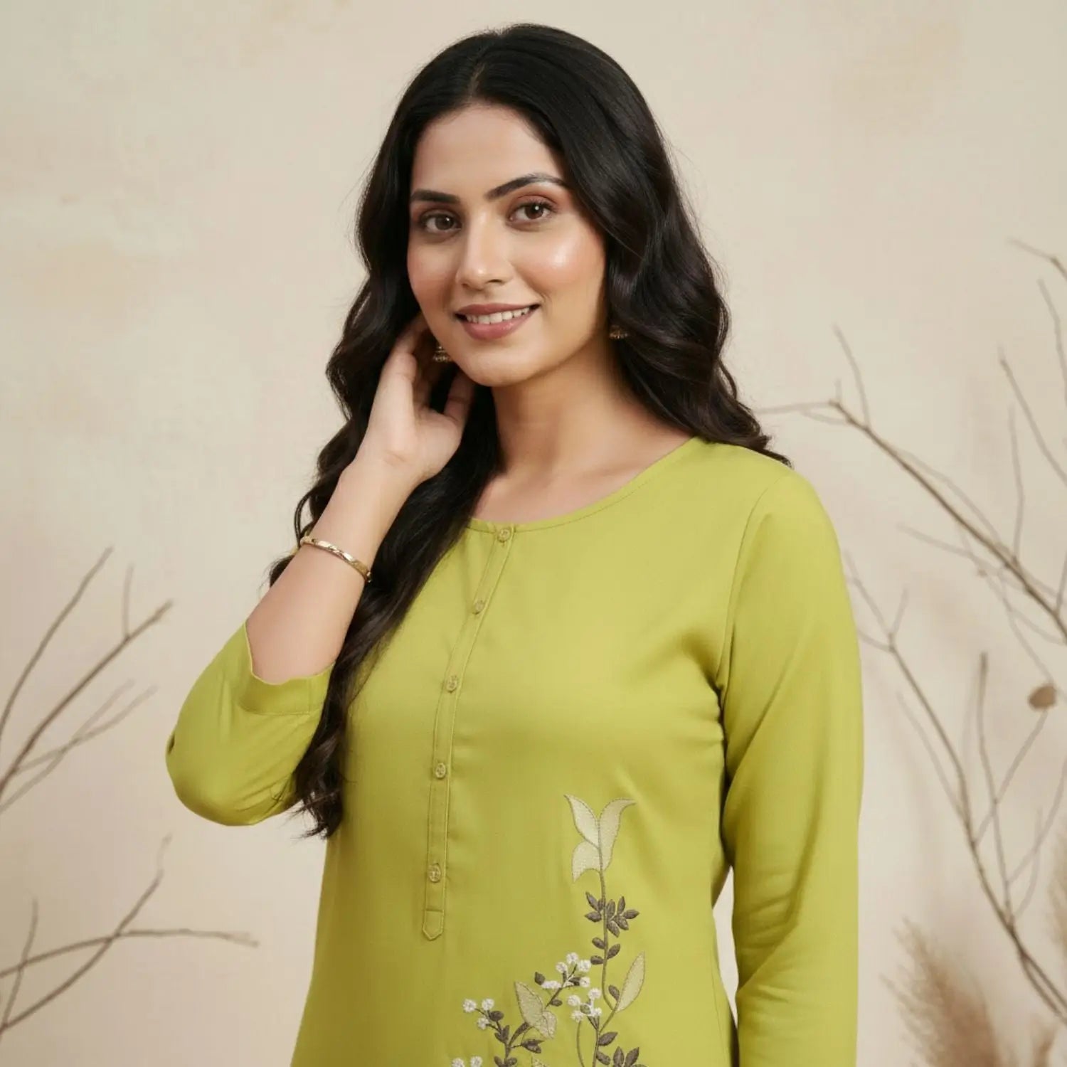 Women wearing Bluauraa Tunic/Kurti/Tops