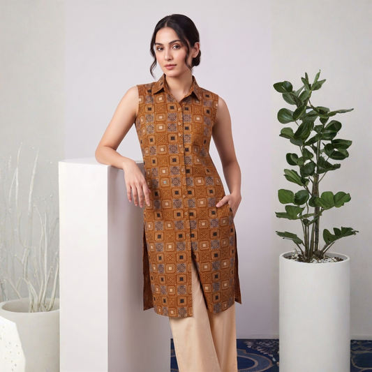 Women wearing Bluauraa Tunic/Kurti/Tops