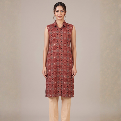 Women wearing Bluauraa Tunic/Kurti/Tops