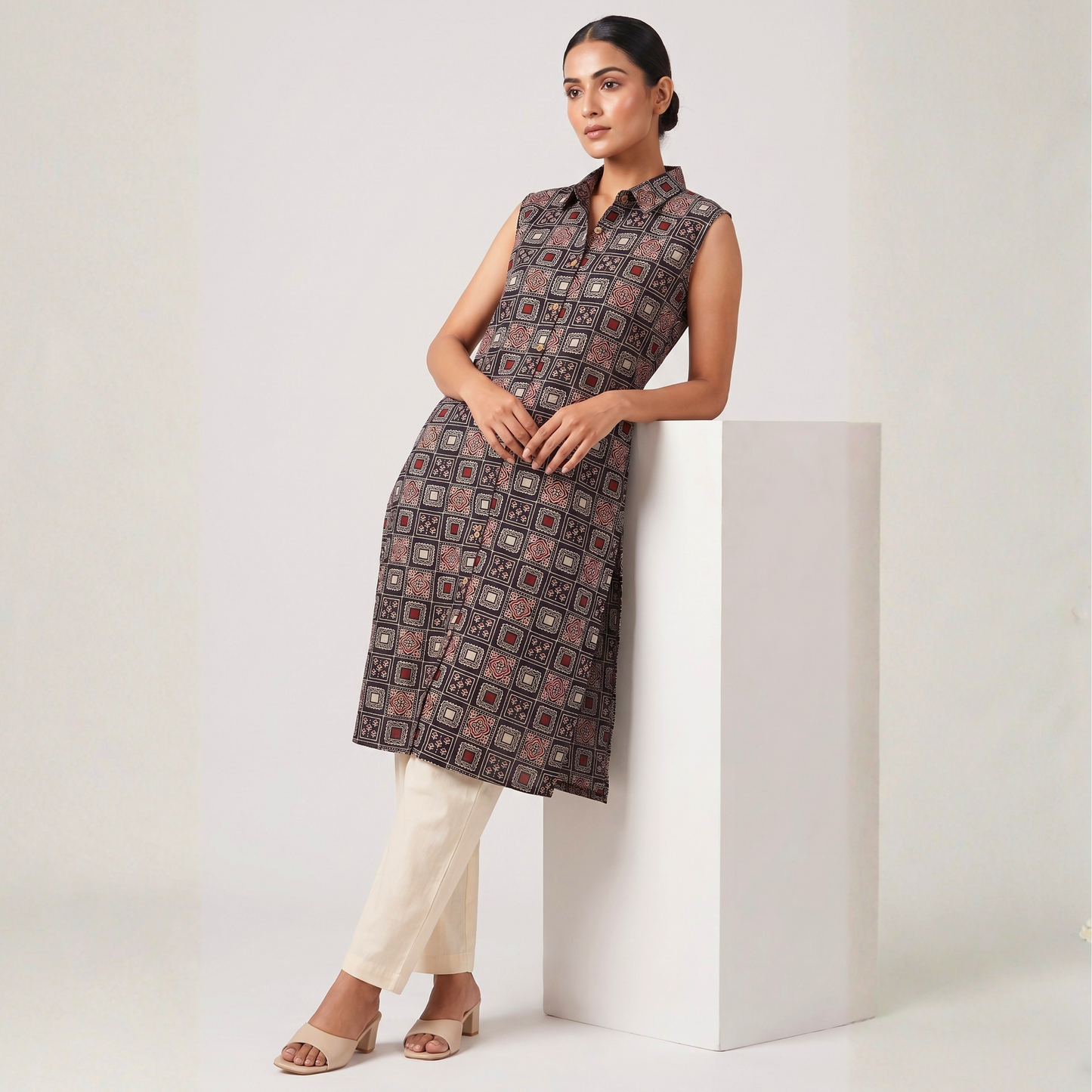 Women wearing Bluauraa Tunic/Kurti/Tops