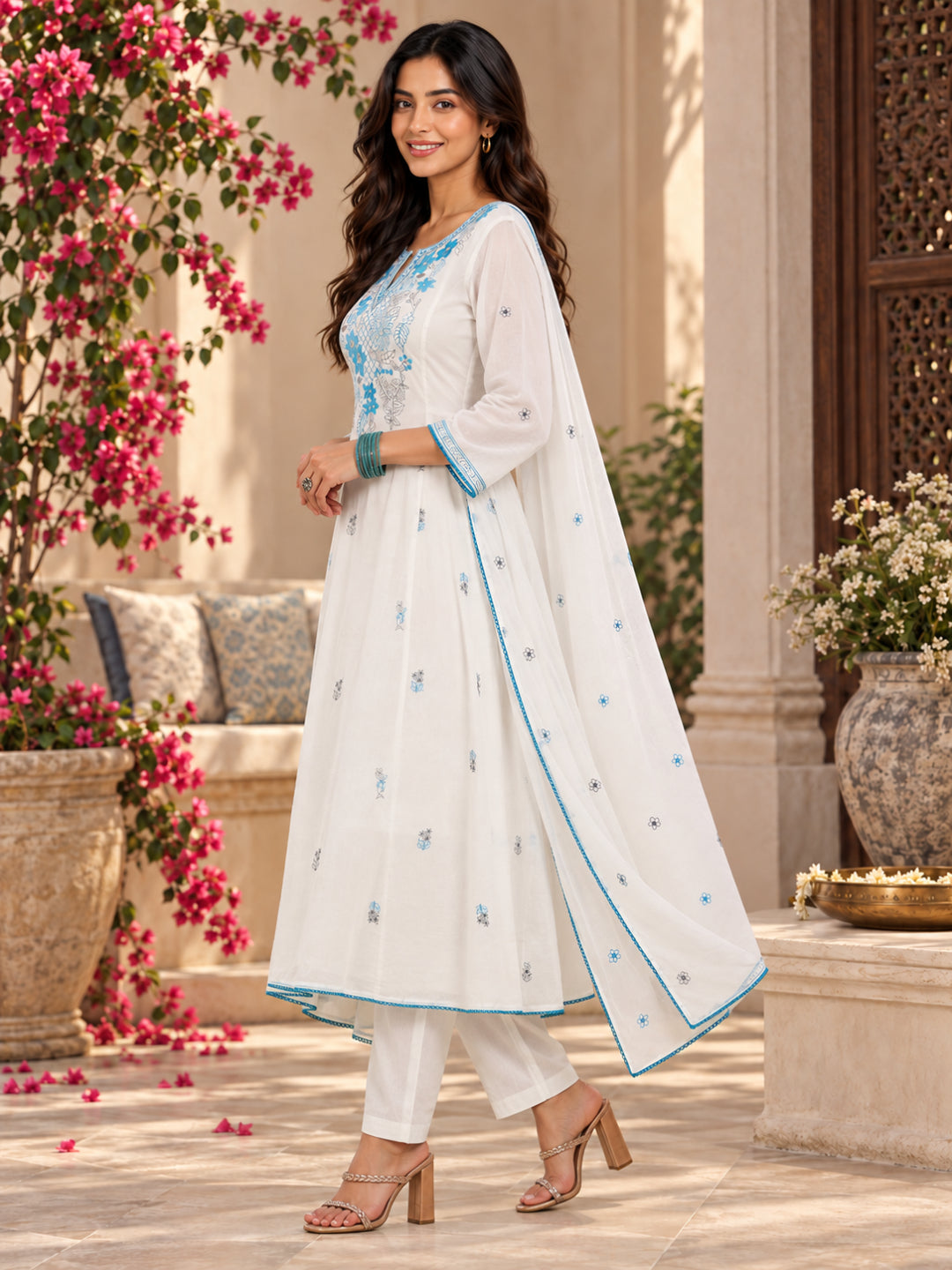 Women wearing Bluauraa Tunic/Kurti/Tops