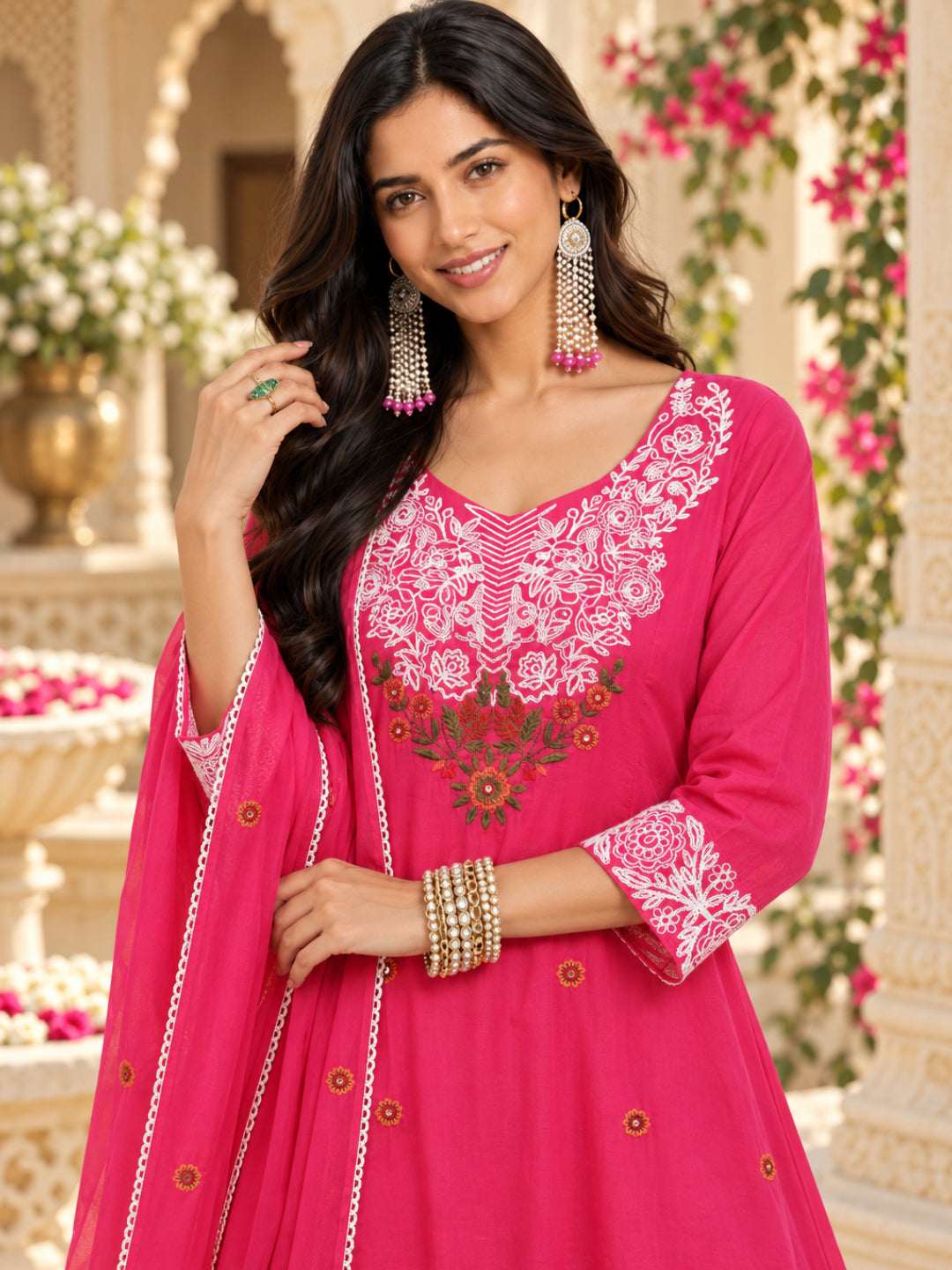 Women wearing Bluauraa Tunic/Kurti/Tops