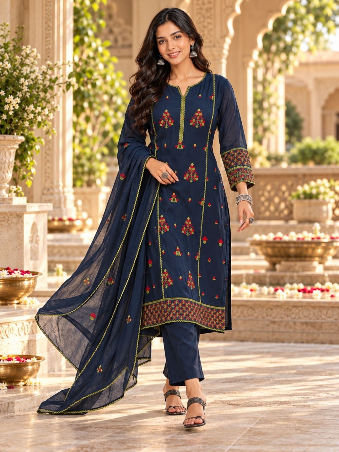 Women wearing Bluauraa Tunic/Kurti/Tops
