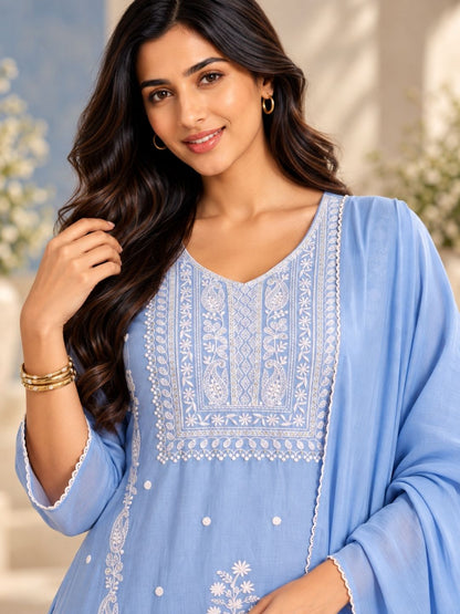 Women wearing Bluauraa Tunic/Kurti/Tops