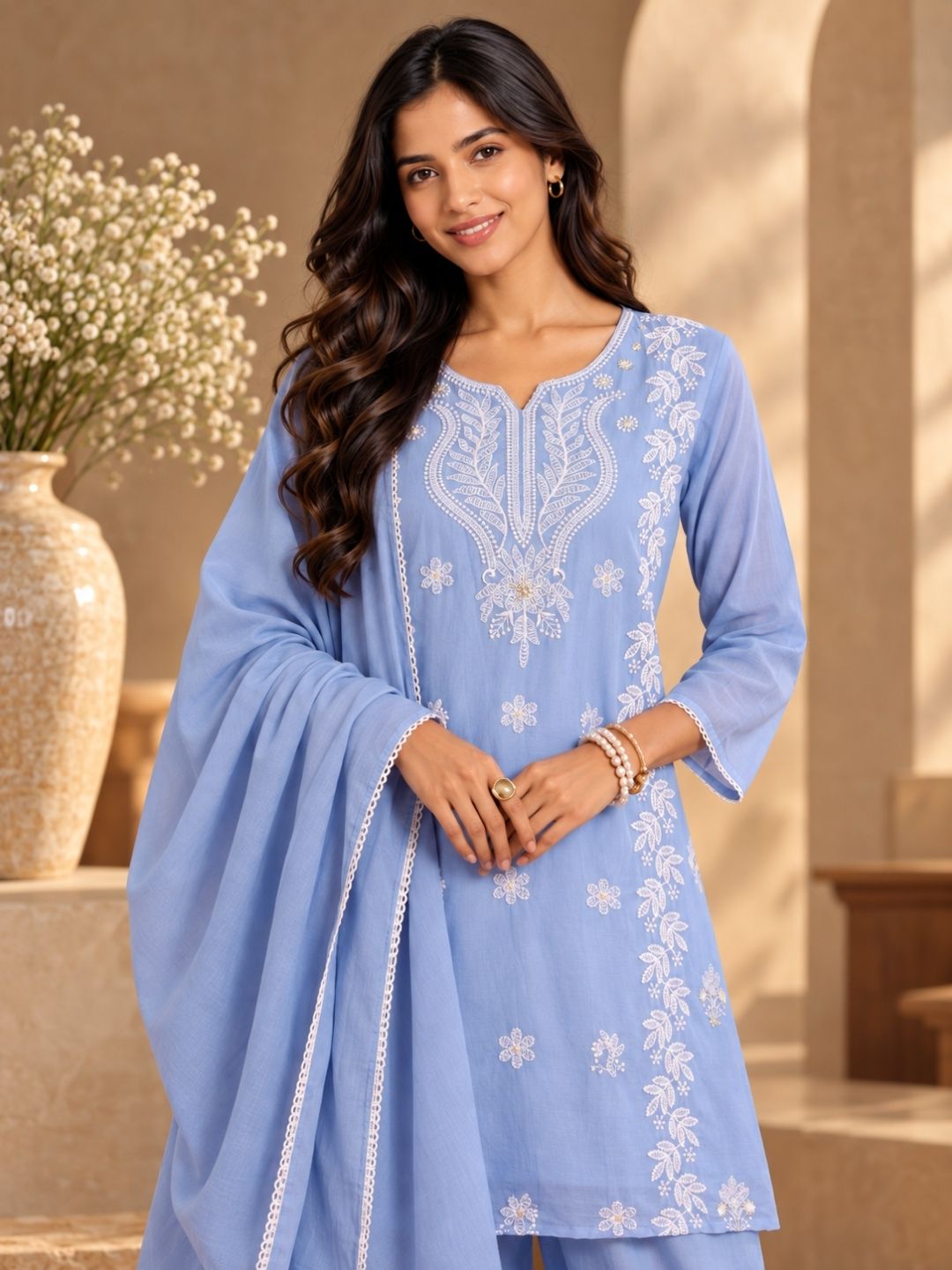 Women wearing Bluauraa Tunic/Kurti/Tops