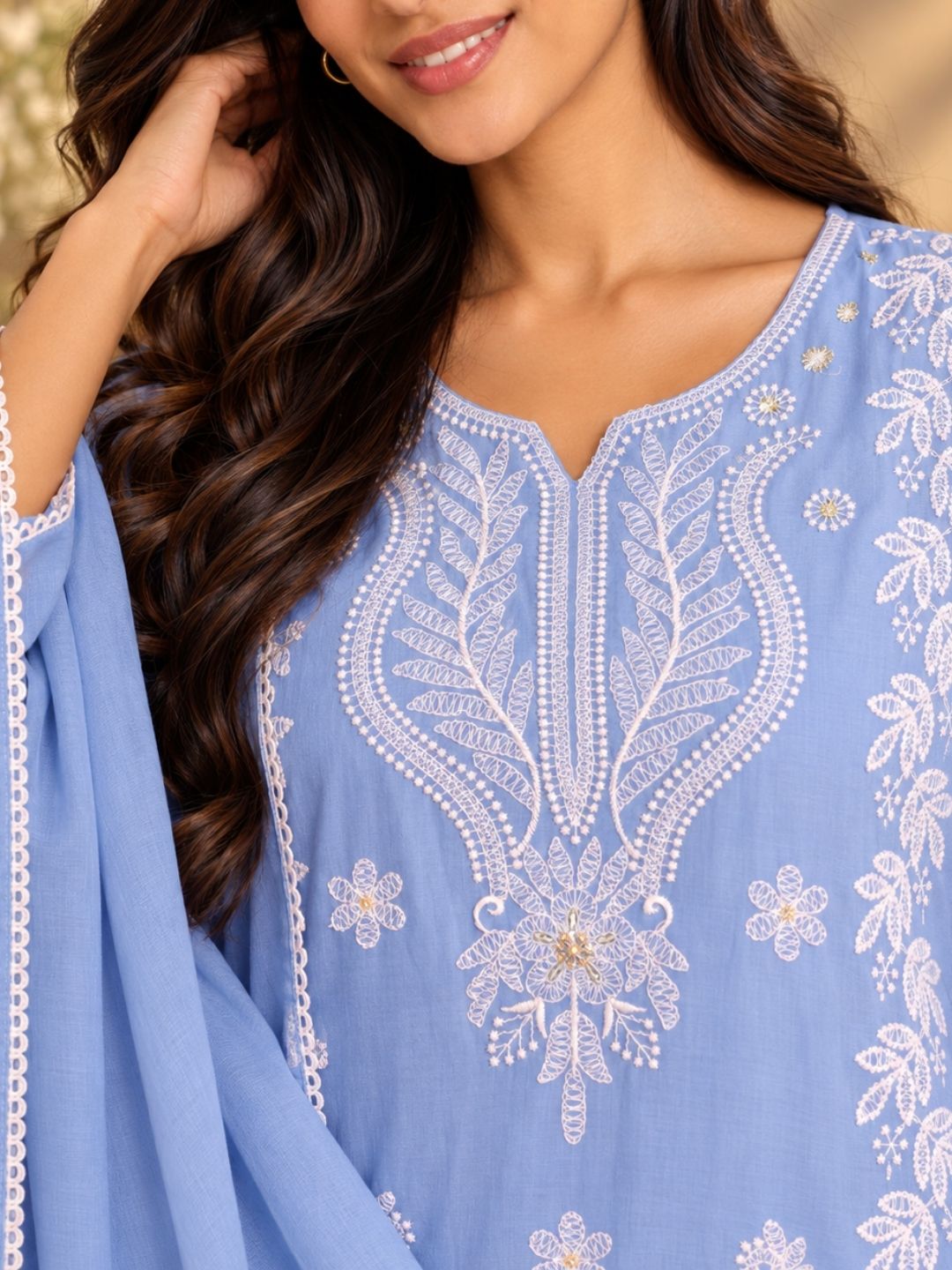 Women wearing Bluauraa Tunic/Kurti/Tops