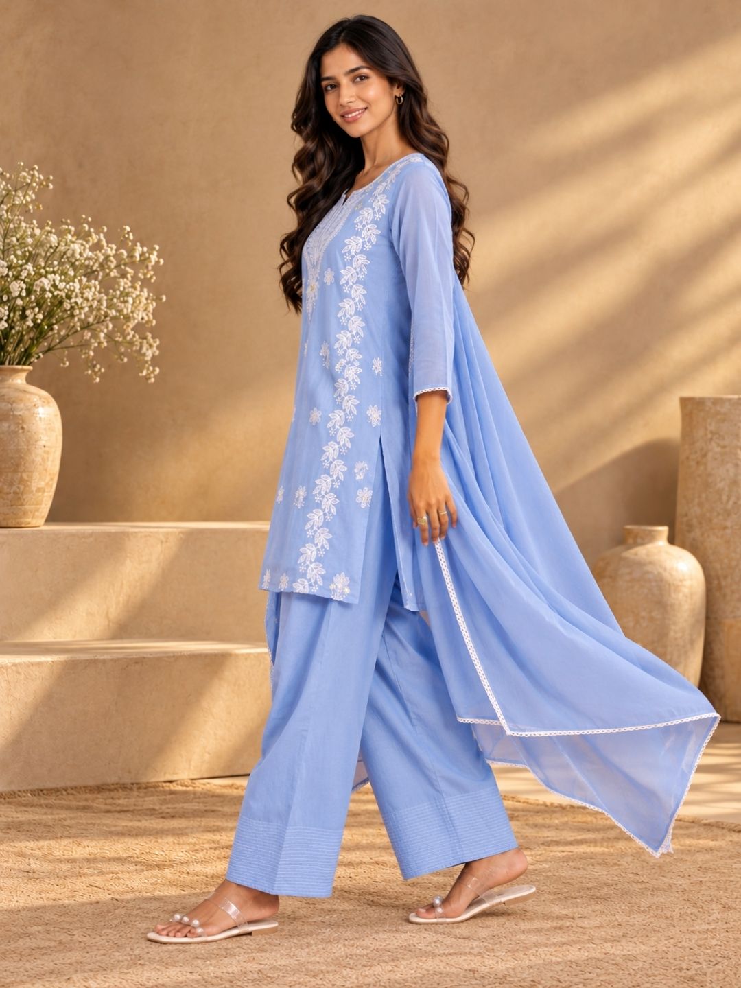 Women wearing Bluauraa Tunic/Kurti/Tops