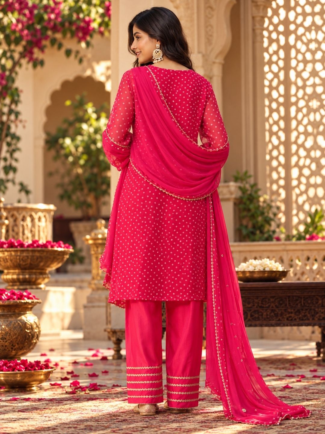 Rani Embroided Anarkali Set with Dupatta - BluAuraa