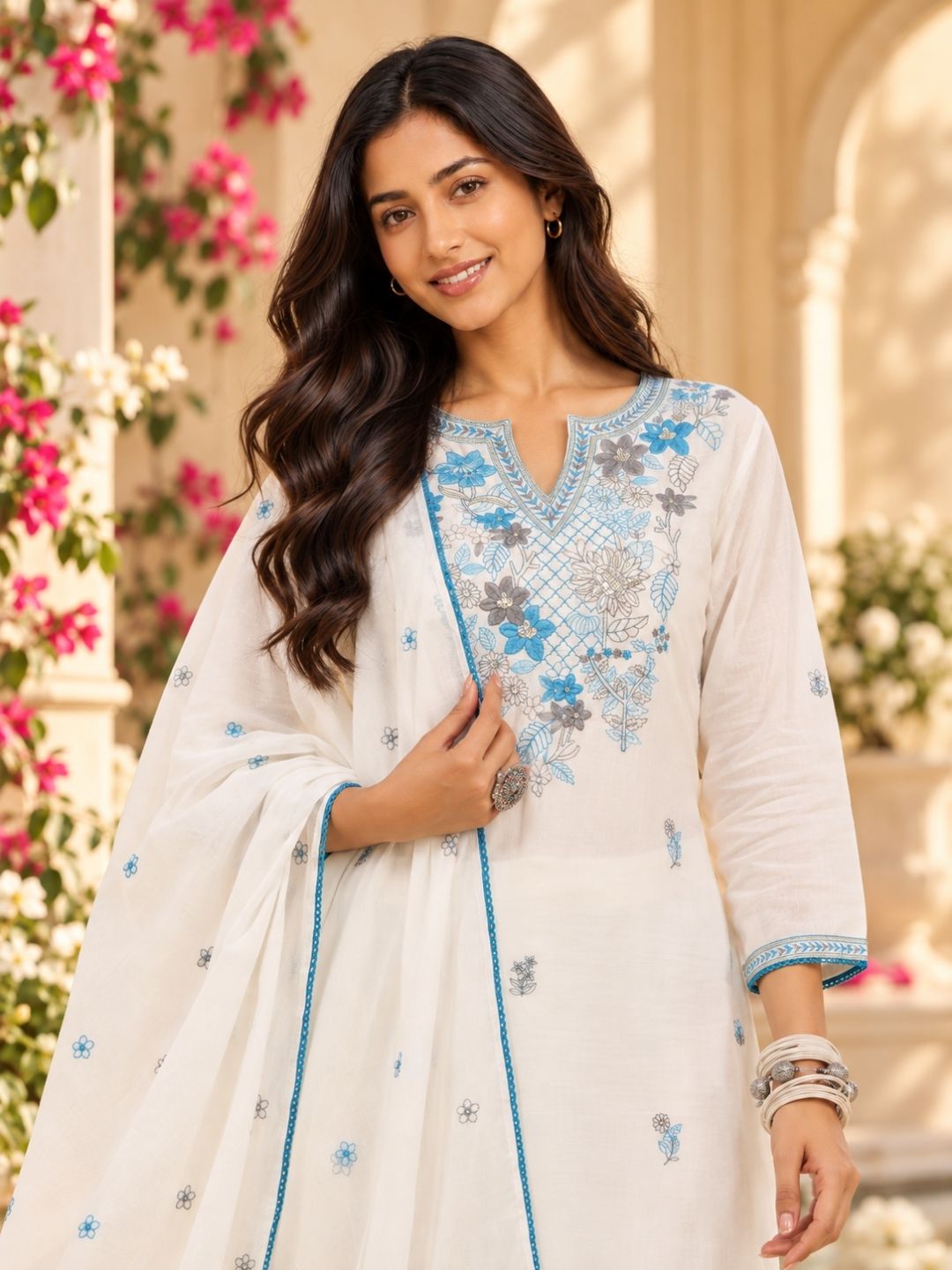 Women wearing Bluauraa Tunic/Kurti/Tops