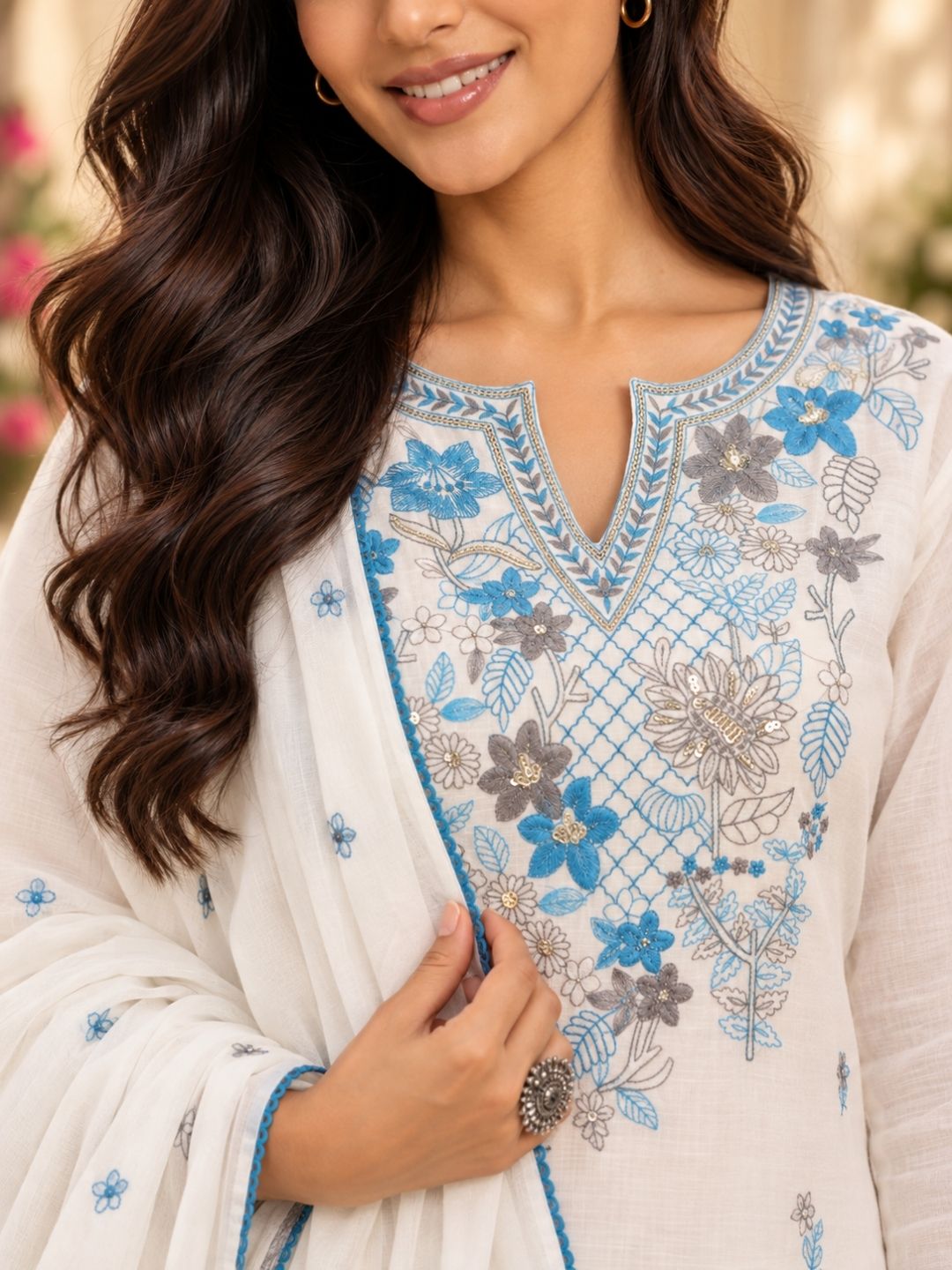 Women wearing Bluauraa Tunic/Kurti/Tops