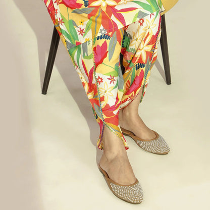 Rayon Floral Printed Co - Ord Set - Bluauraa